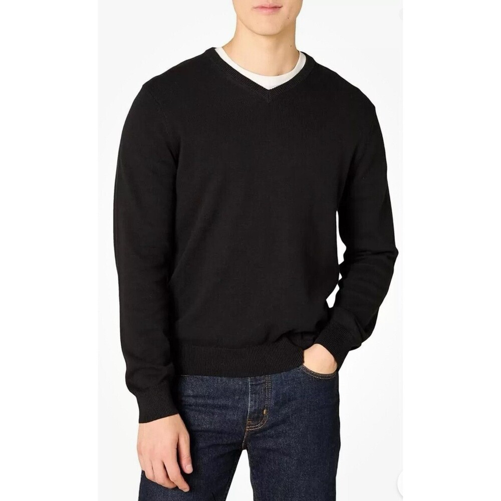 Amazon Essentials Mens V-Neck Sweater Charcoal Heat size XL New with tag